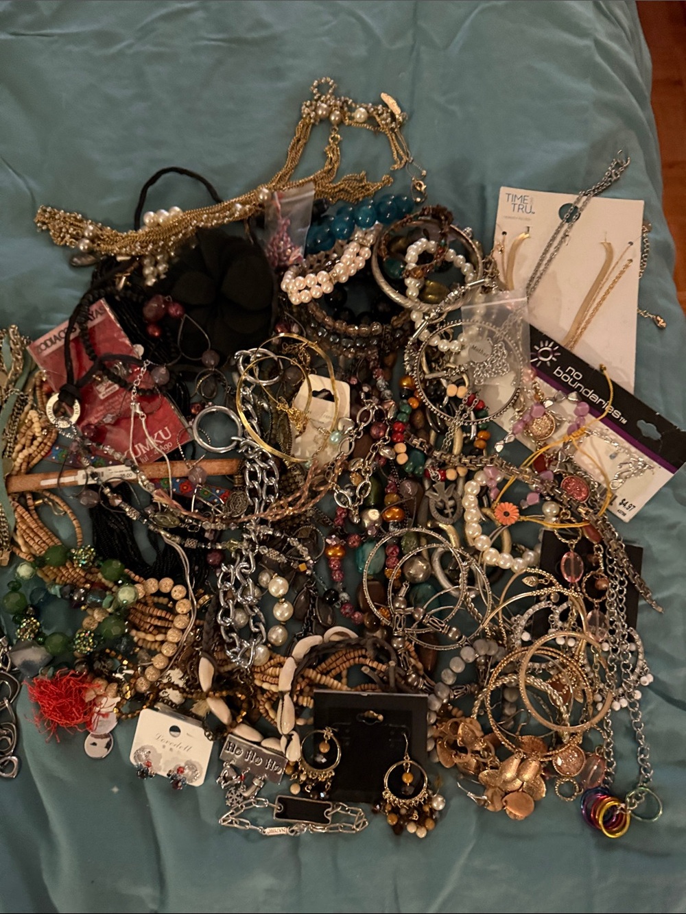 Mixed Costume Jewelry Lot - Necklaces, Bracelets, Earrings
